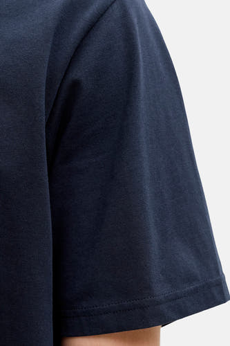 T-shirt bleu à manches courtes d'ORIGINALS BY JACK & JONES, bords de manche avec des surpiqûres.
