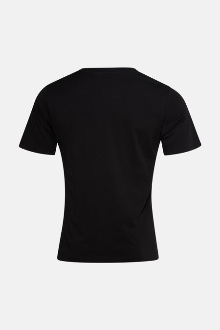 Zwart T-shirt met korte mouwen van ORIGINALS BY JACK & JONES, effen kleur, rug aanzicht.
