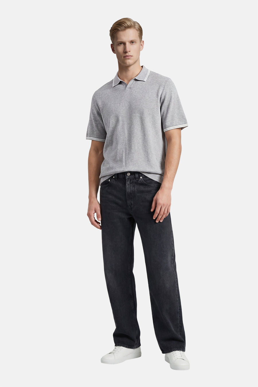 Polo met korte mouwen - grijs