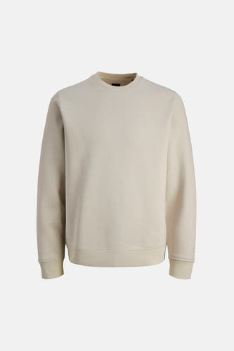 Pull beige de PREMIUM by JACK & JONES, avec manches longues et col rond.
