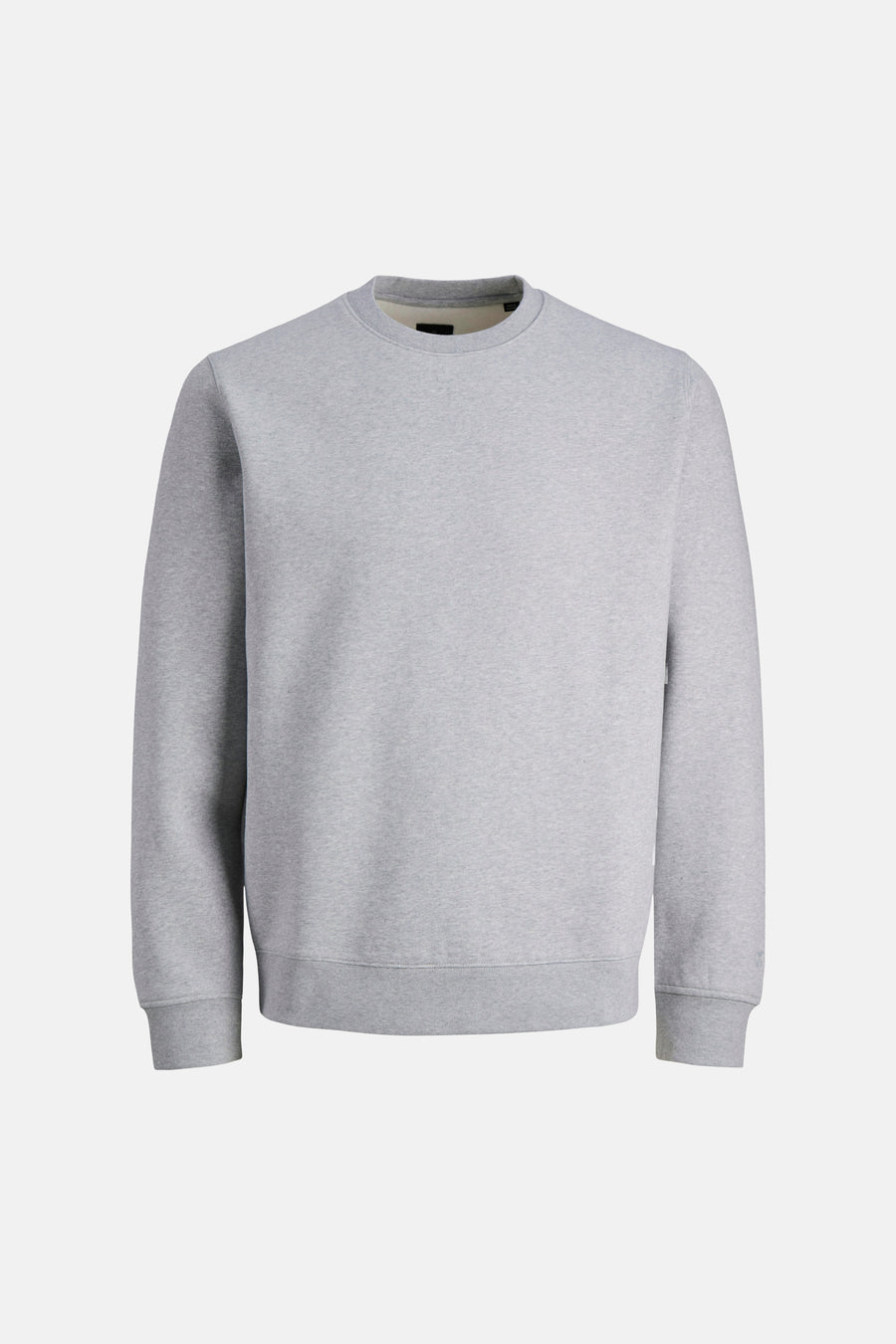 Pull gris à col rond de PREMIUM by JACK & JONES, de couleur unie.
