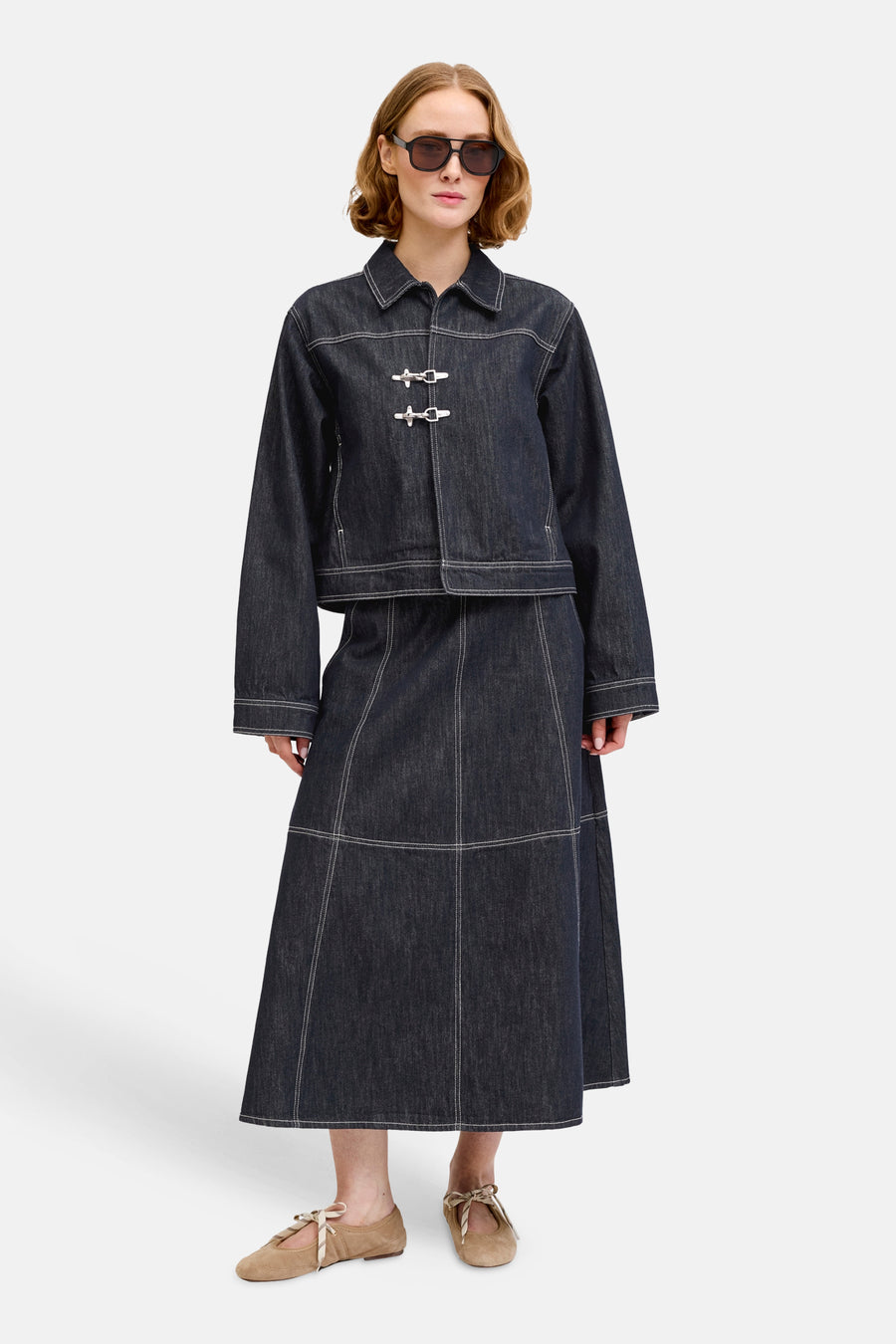 Jeansjas dark blue denim - JJXX