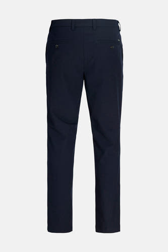 Pantalon bleu de JACK & JONES JEANS INTELLIGENCE, avec poches boutonnées à l'arrière et jambes fuselées.