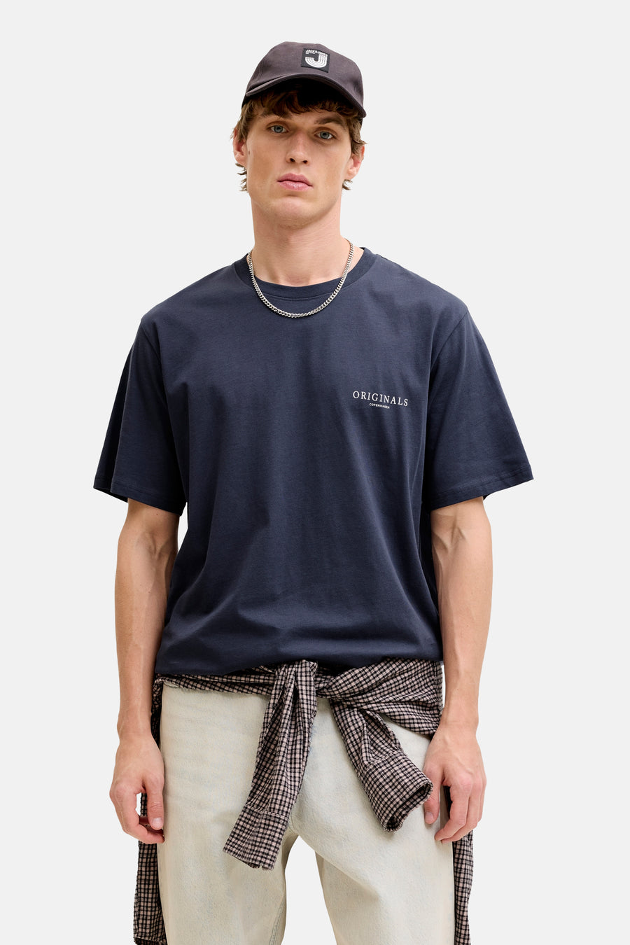 T-shirt (korte mouwen) blauw - ORIGINALS BY JACK & JONES