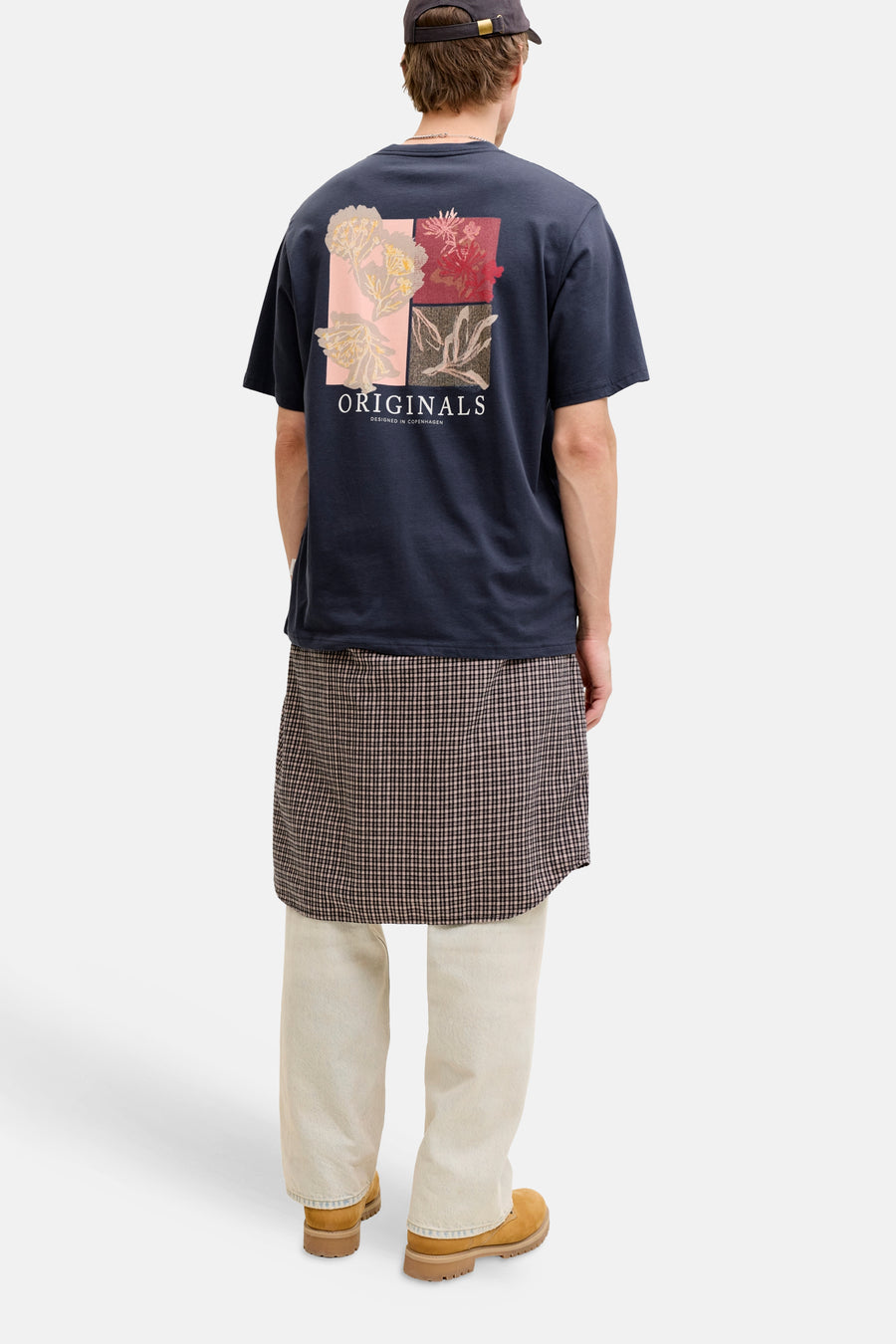 T-shirt (korte mouwen) blauw - ORIGINALS BY JACK & JONES