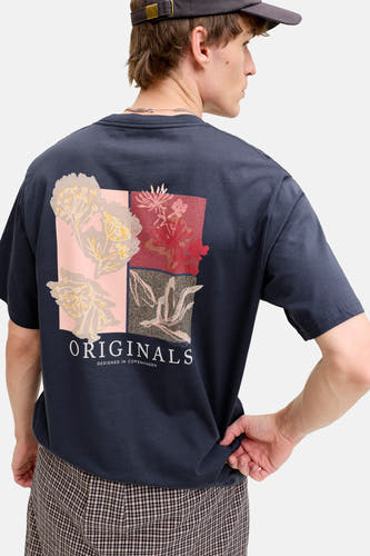 T-shirt (korte mouwen) blauw - ORIGINALS BY JACK & JONES