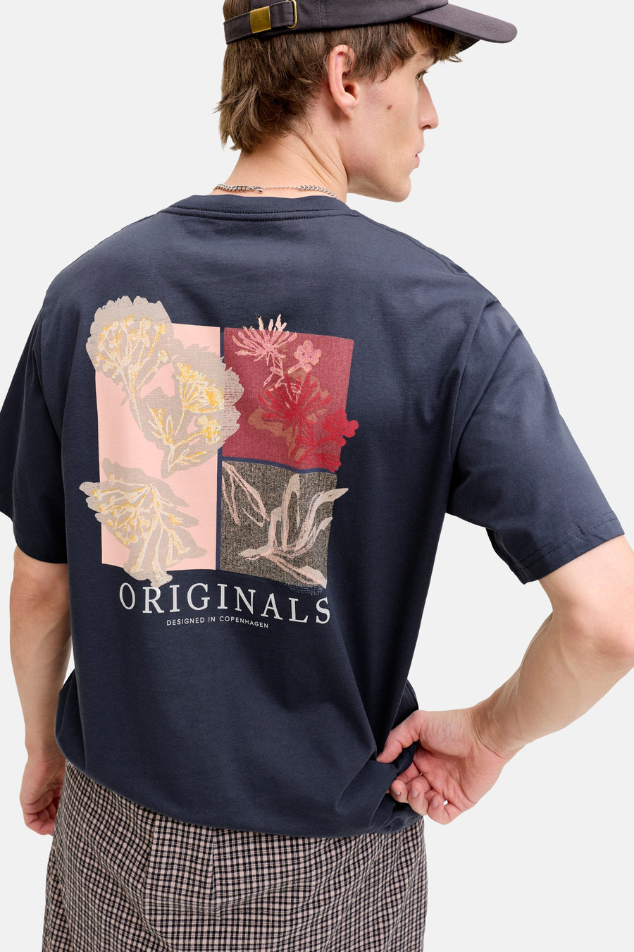 T-shirt (korte mouwen) blauw - ORIGINALS BY JACK & JONES