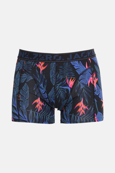 Multikleurige boxershort van ACCESSORIES BY JACK & JONES, met tropische bladeren en bloemenpatroon.