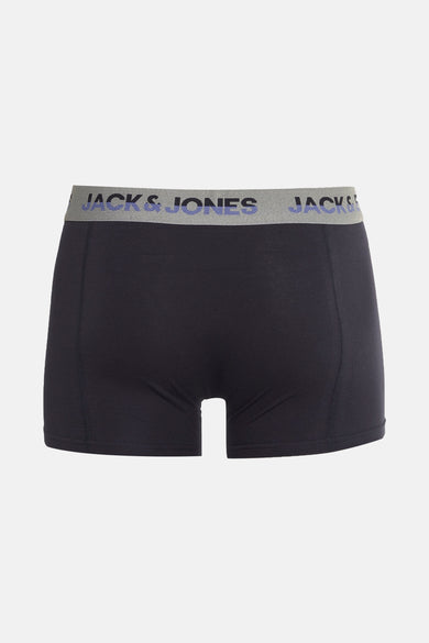 Blauwe boxershort van ACCESSORIES BY JACK & JONES, met elastische tailleband met merklogo.