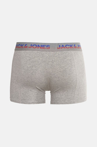 Grijze boxershort van ACCESSORIES BY JACK & JONES, met een elastische tailleband met logo.