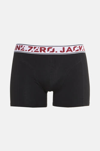 Zwarte boxershort van ACCESSORIES BY JACK & JONES, met een elastische tailleband met merklogo.
