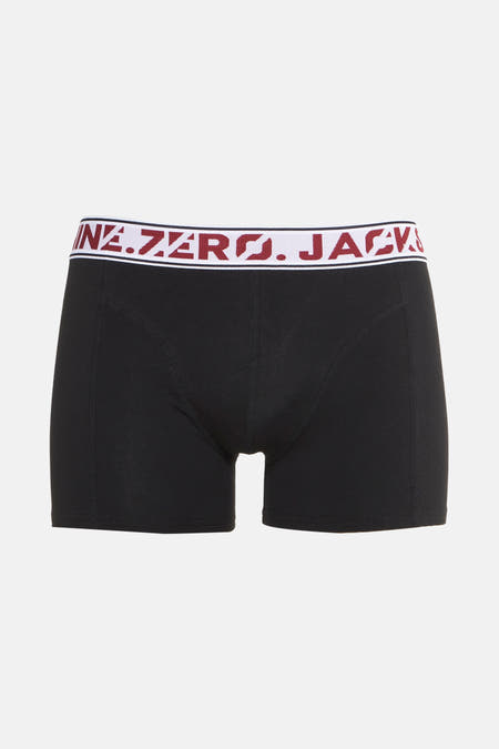Zwarte boxershort van ACCESSORIES BY JACK & JONES, met een elastische tailleband met merklogo.
