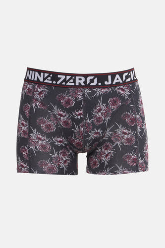 Multikleurige boxershort van ACCESSORIES BY JACK & JONES, met bloemmotief en elastische tailleband met logo.