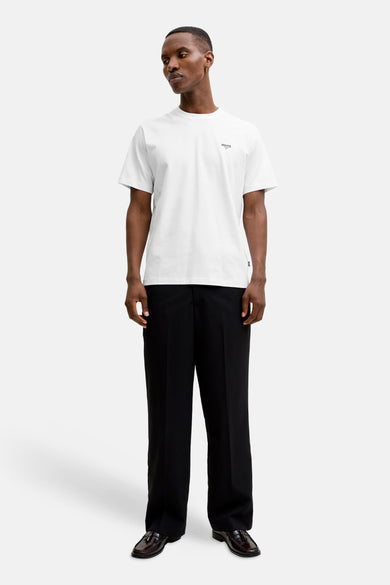 Wit T-shirt met korte mouwen van PREMIUM by JACK & JONES, met kleine tekstprint op de borst en een effen ontwerp.