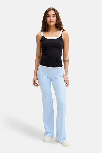 Pantalon de jogging bleu de JJXX, avec une jambe large et une taille élastique.