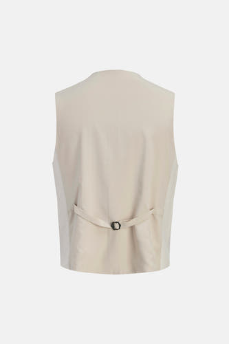 Ecru gilet van PREMIUM by JACK & JONES, met een verstelbare riem op de rug.
