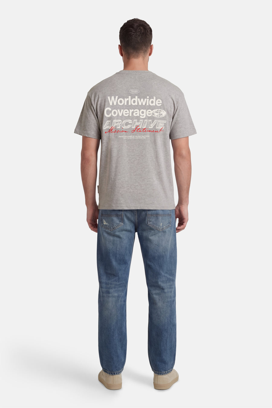 T-shirt met korte mouwen - grijs