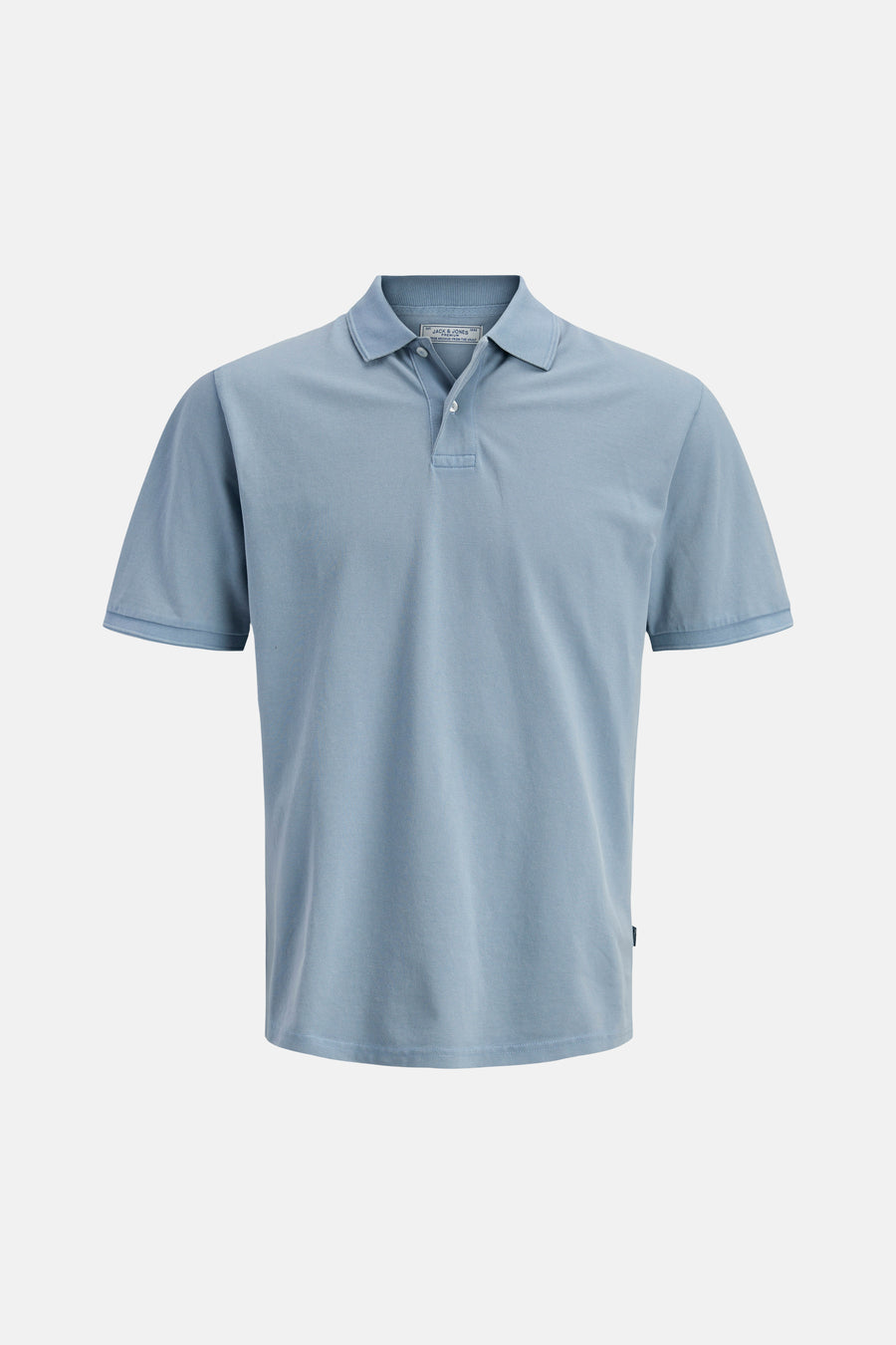 Blauw poloshirt van PREMIUM BLUE by JACK & JONES, met een klassieke kraag en korte mouwen.