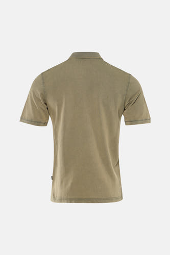 Groene polo met korte mouwen van PREMIUM BLUE by JACK & JONES, achterkant gezien, met subtiele textuur.
