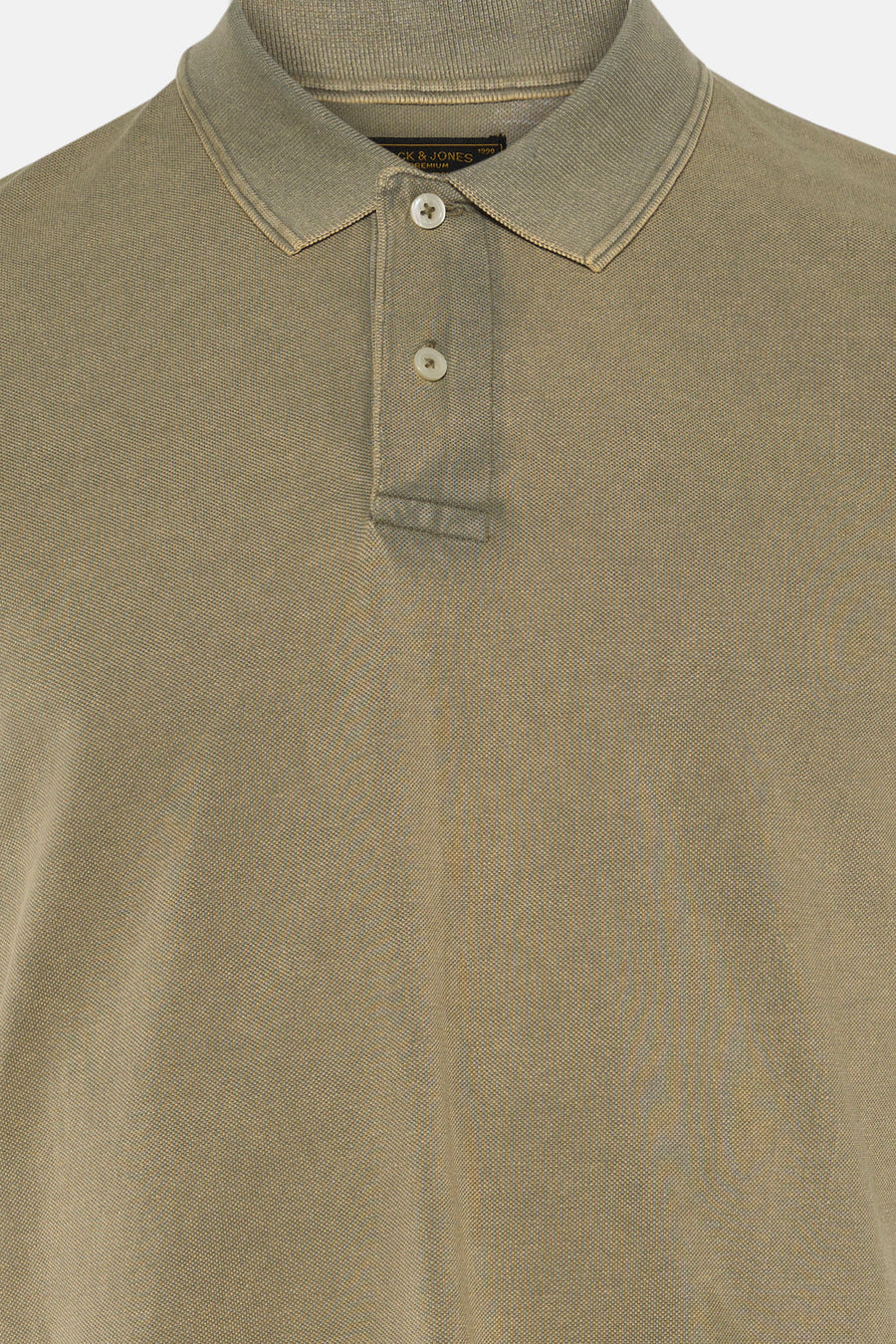 Groene polo met korte mouwen van PREMIUM BLUE by JACK & JONES, met een knoopsluiting en een klassieke kraag.
