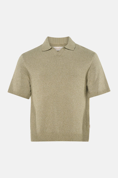 Groene polo met korte mouwen van ORIGINALS BY JACK & JONES, gebreide textuur en klassieke kraag.
