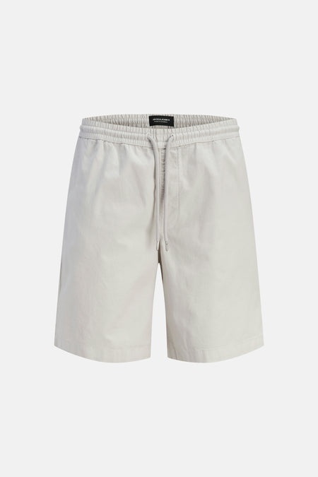 Beige short van JACK & JONES JEANS INTELLIGENCE, met een elastische tailleband en een trekkoord.