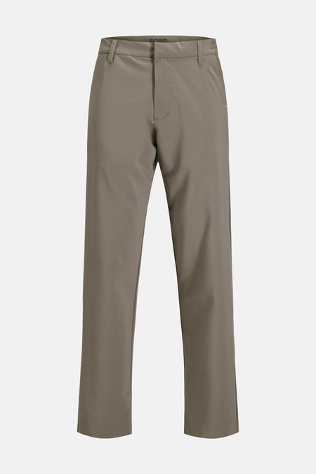 Chino gris de PREMIUM by JACK & JONES, motif uni avec jambes droites.
