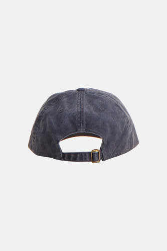 Blauwe pet van gewassen katoen van ACCESSORIES BY JACK & JONES, achterkant met goudkleurige gesp, casual look