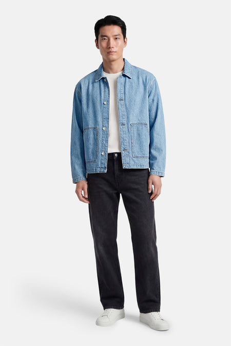 Jeansjas in lichtblauw denim van ORIGINALS BY JACK & JONES, met lange mouwen en opgestikte zakken.