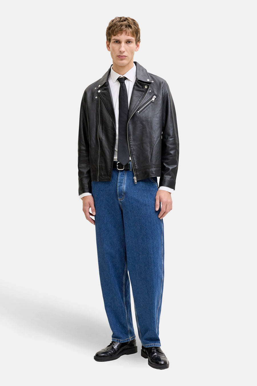 Jeans special fit donkerblauwe denim van JACK & JONES JEANS INTELLIGENCE, met wijde pijpen en een casual uitstraling.