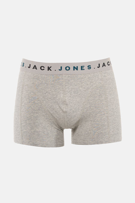 Grijze boxershort van ACCESSORIES BY JACK & JONES, met elastische tailleband voorzien van logo.