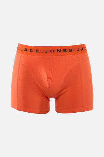 Oranje boxershort van ACCESSORIES BY JACK & JONES, effen van kleur en met elastische tailleband met merknaam.
