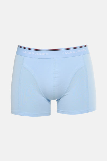 Lichtblauwe boxershort van Jack & Jones met een gestreepte elastische band.