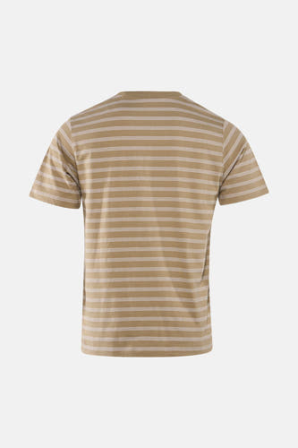 Beige T-shirt met witte strepen van ORIGINALS BY JACK & JONES, achterkant weergegeven, korte mouwen, casual stijl