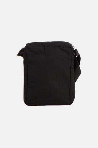 Zwarte schoudertas van ACCESSORIES BY JACK & JONES, achteraanzicht met verstelbare riem en subtiele textuur.