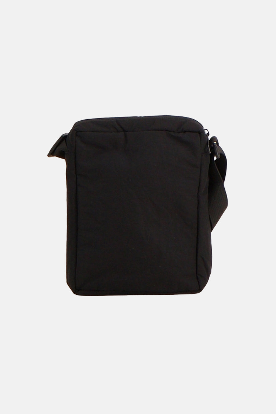 Zwarte schoudertas van ACCESSORIES BY JACK & JONES, achteraanzicht met verstelbare riem en subtiele textuur.