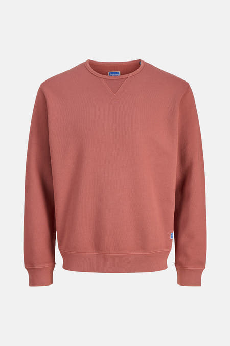 Rode sweater van PREMIUM BLUE by JACK & JONES, met lange mouwen en ronde hals.