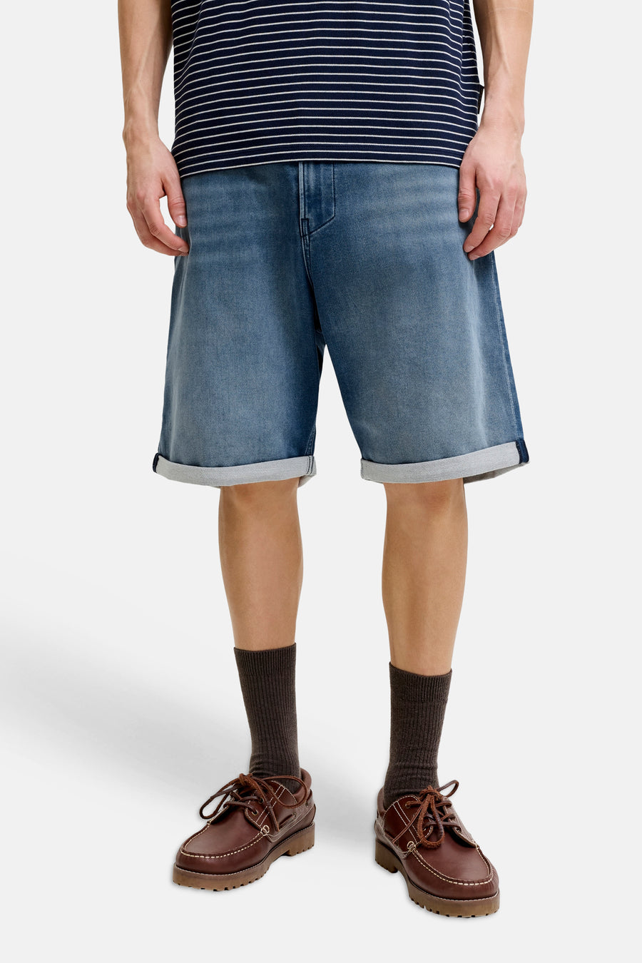 5-pocket shorts mid blue denim - JACK & JONES JEANS INTELLIGENCE