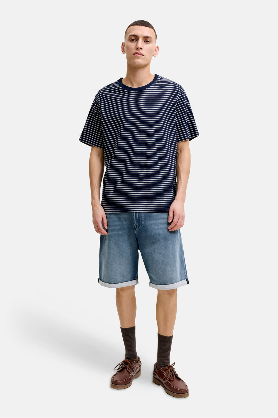 5-pocket shorts mid blue denim - JACK & JONES JEANS INTELLIGENCE