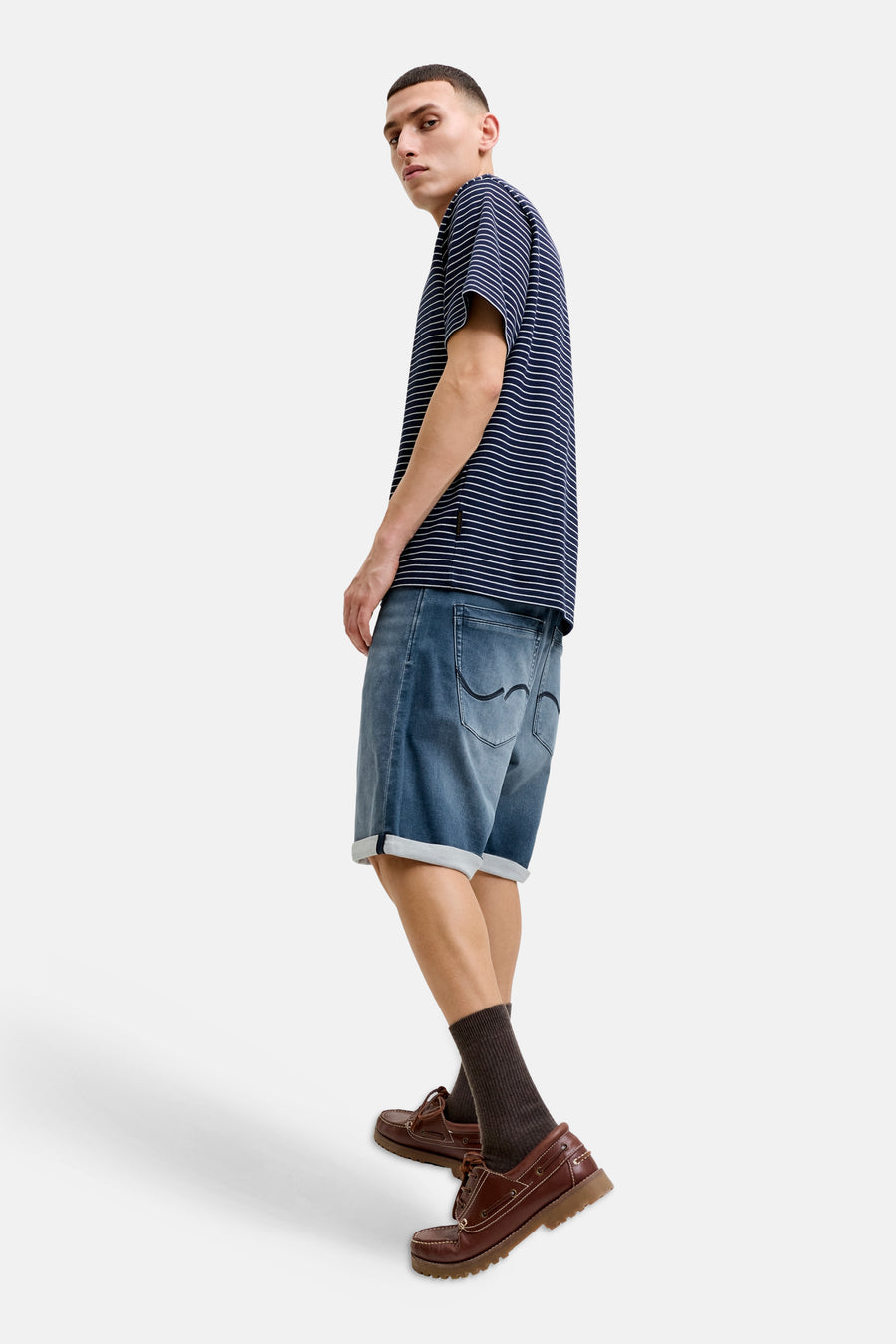5-pocket shorts mid blue denim - JACK & JONES JEANS INTELLIGENCE