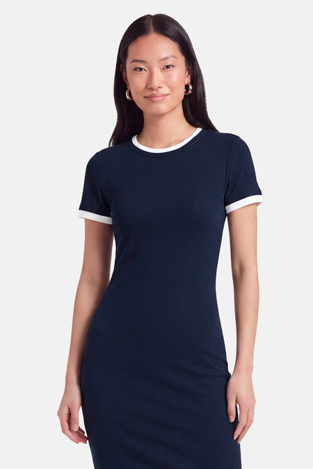Robe à manches courtes - bleu