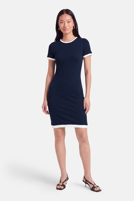 Robe à manches courtes - bleu