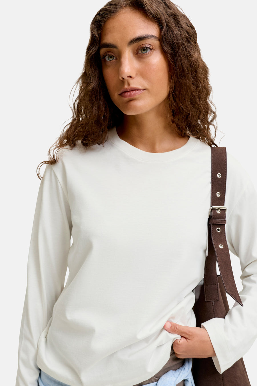 Top uni manche longue blanc - JJXX
