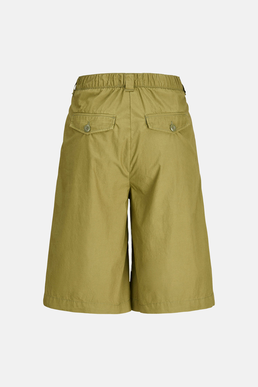 Groene korte broek van JJXX, achterzijde met elastische taille en twee knoopzakken, lichte stof, casual look