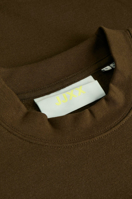 Sweat col O - brun