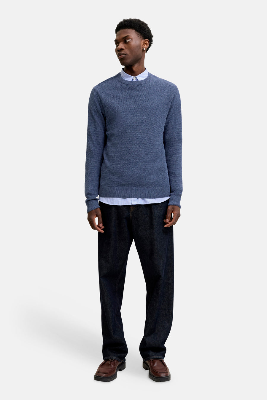 Pull col O bleu - PREMIUM by JACK & JONES