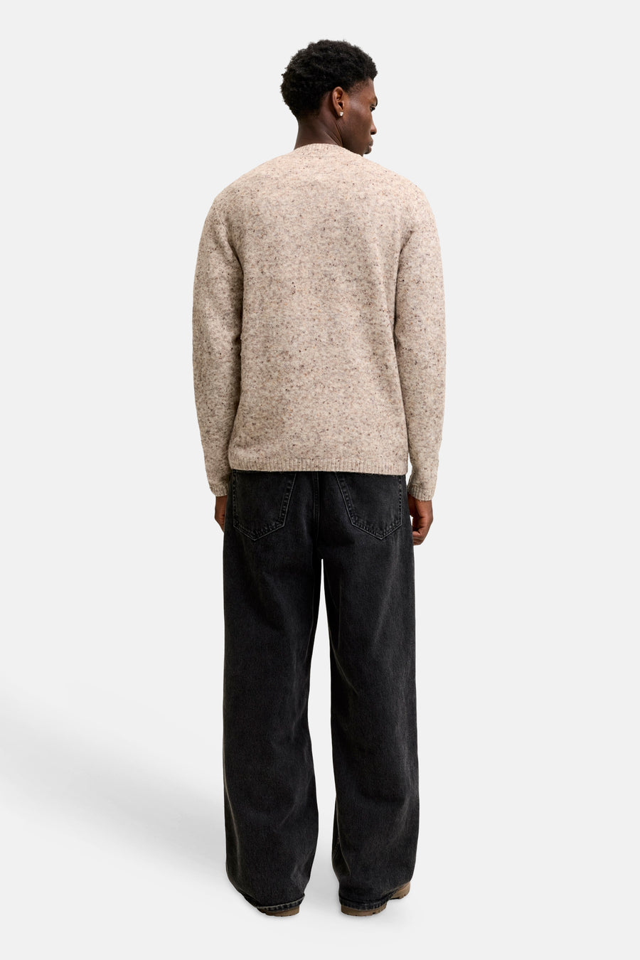 Pull O-hals - ecru