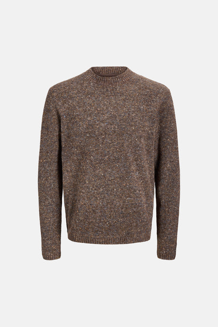 Pull col O brun - PREMIUM by JACK & JONES