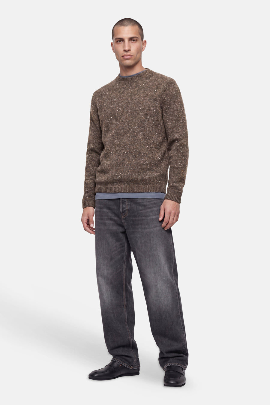 Pull col O - brun