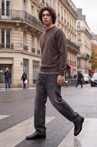 Pull col O - brun